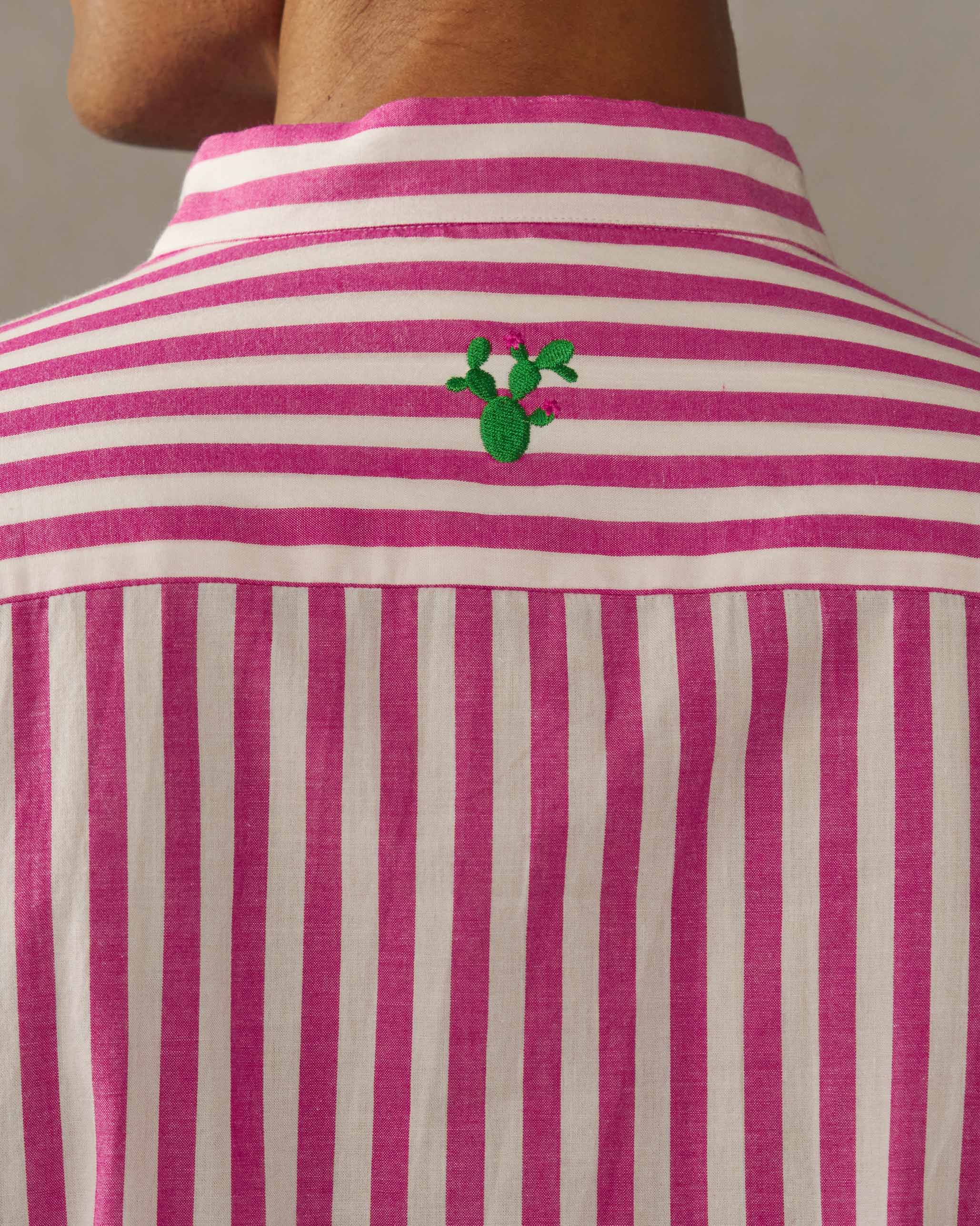 Kent Shirt - Pink & White Stripes