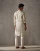 Zenith Kurta - Ivory & Blue Print