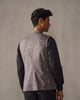 Nehru Jacket - Charcoal & Gold Embroidered