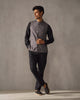 Nehru Jacket - Charcoal & Gold Embroidered