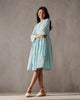 Rainy Season Dress - Teal & Ivory