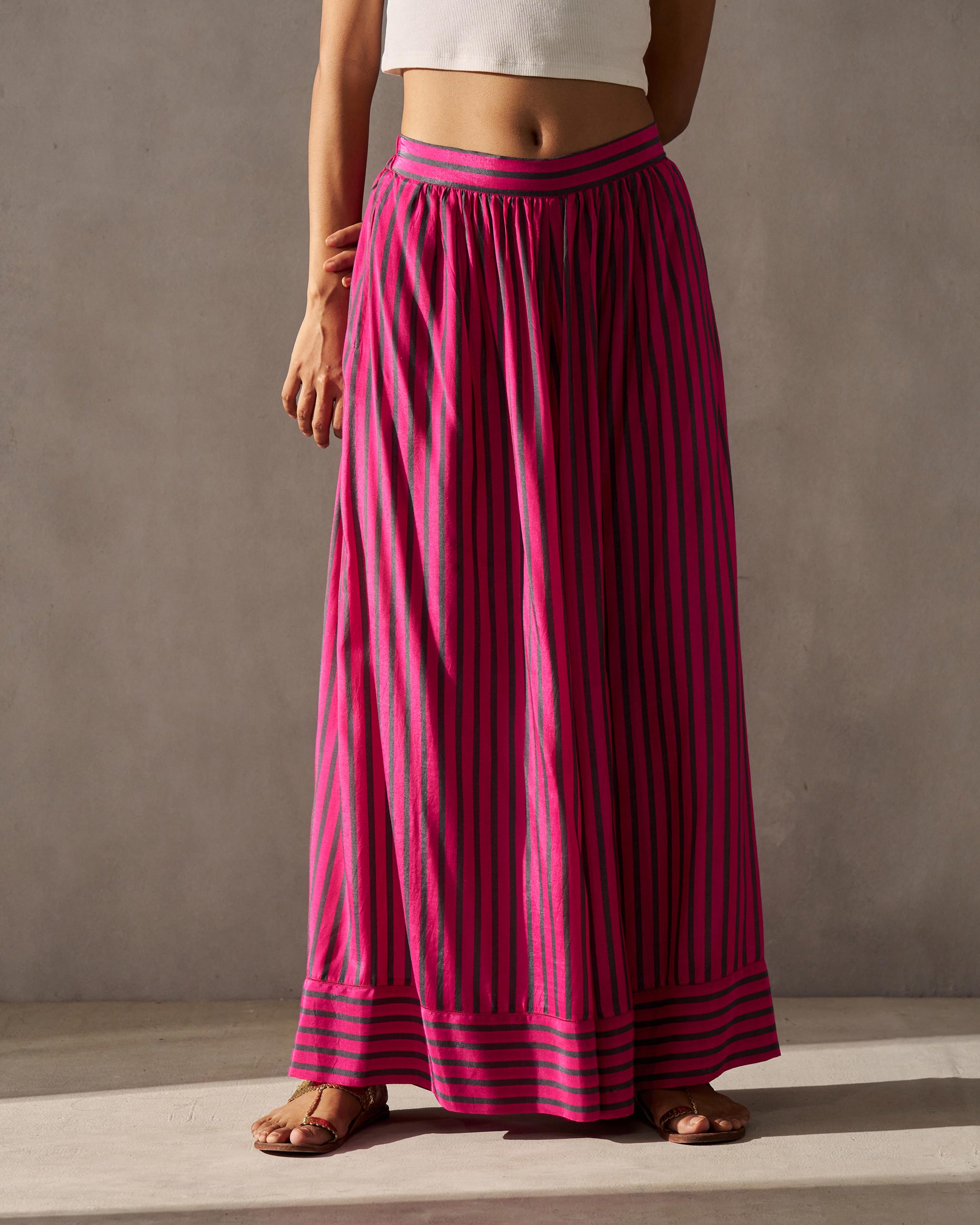 Charisma Pants - Fuchsia & Grey