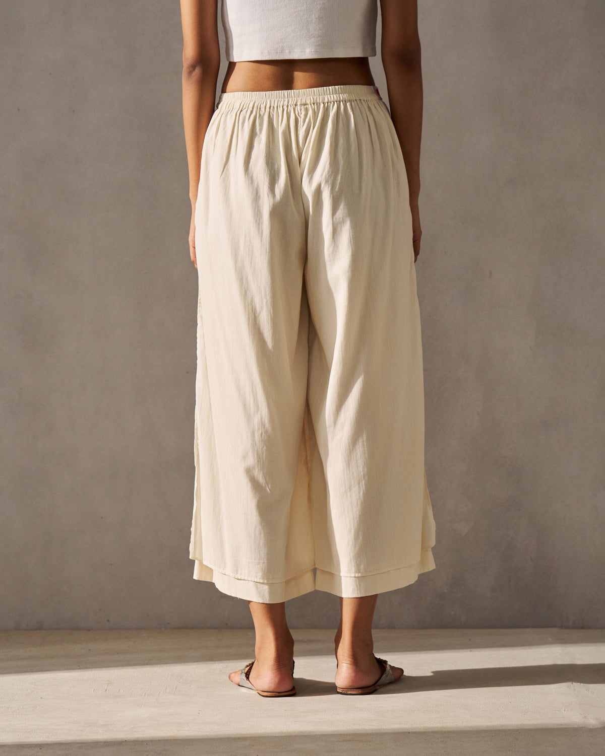 Back of Marshmallow Pants worn by a person.