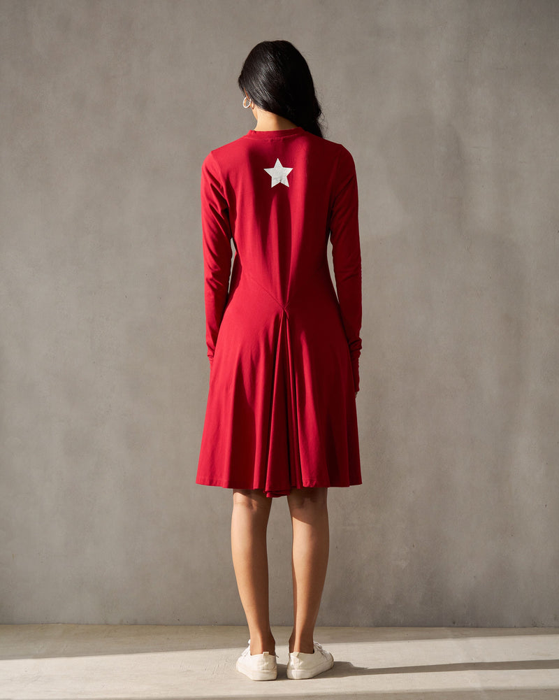 Midi Jersey Dress - Red