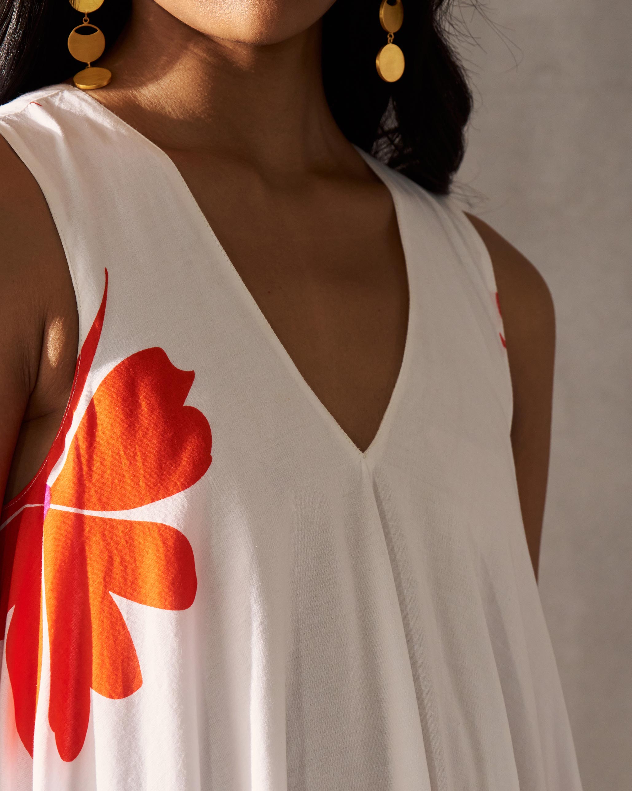 Girl White And Orange Dress Gimlet Dress White Orange Nicobar Global Girl White And Orange Dress Gimlet Dress White Orange Nicobar Global