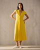 Lillian Front Gathered Dress - Yellow