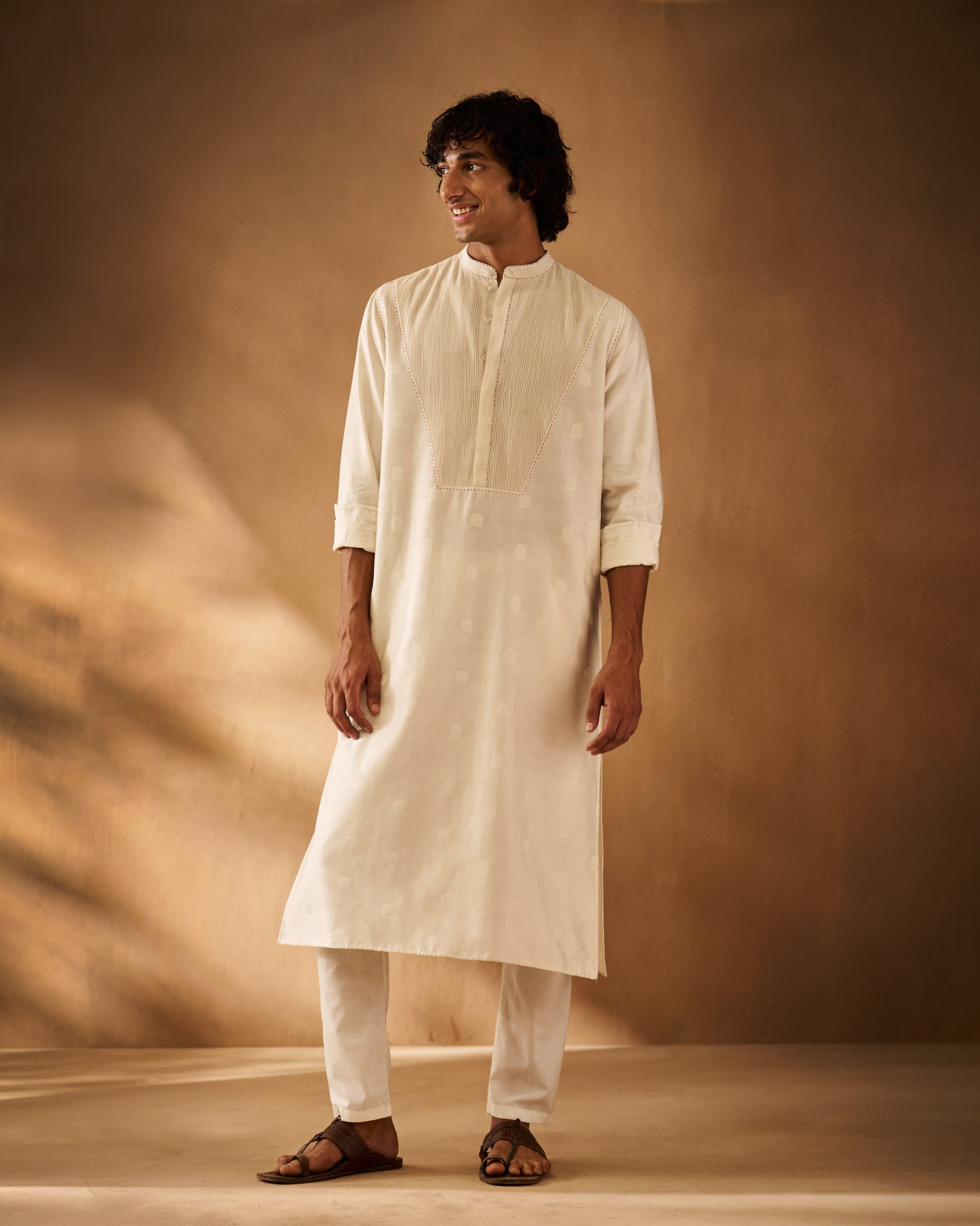 Talha Kurta - Ivory