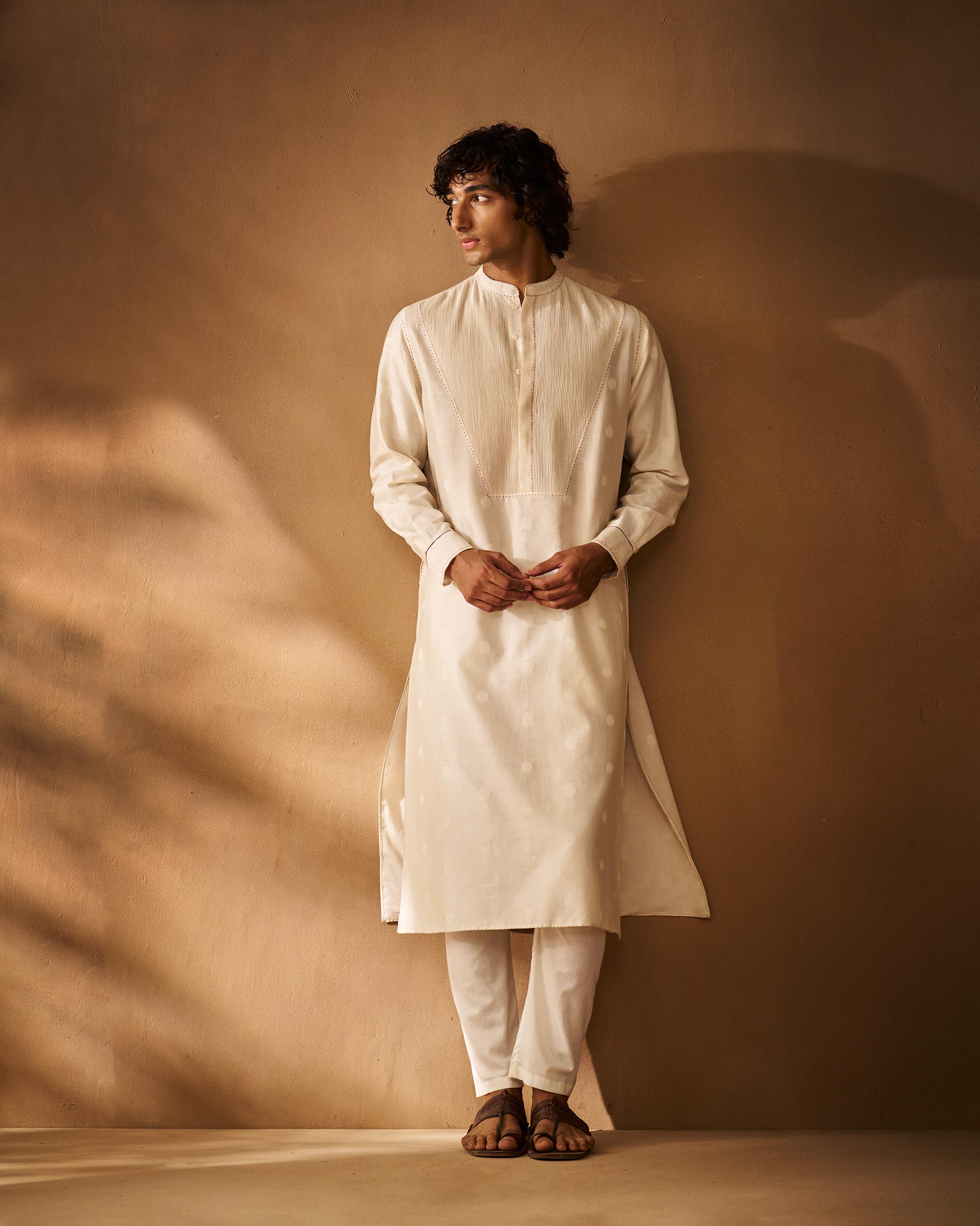 Talha Kurta - Ivory