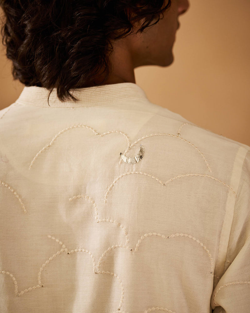 Abra Kurta - Ivory Embroidered