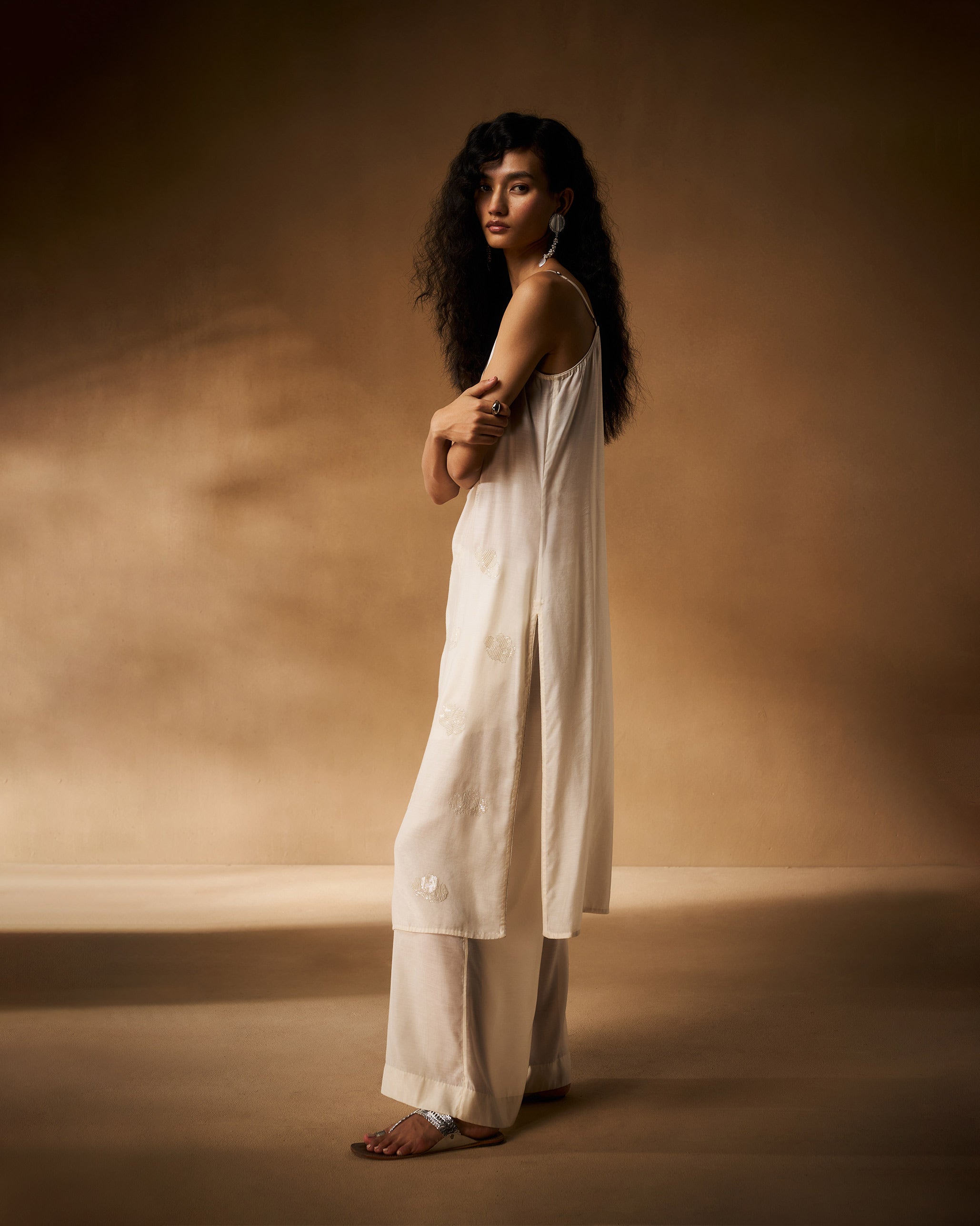 Shimaz Camisole - Ivory Hand Embroidered