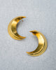 Crescent Studs Large - Gold