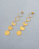 Waxing Moon Danglers - Gold