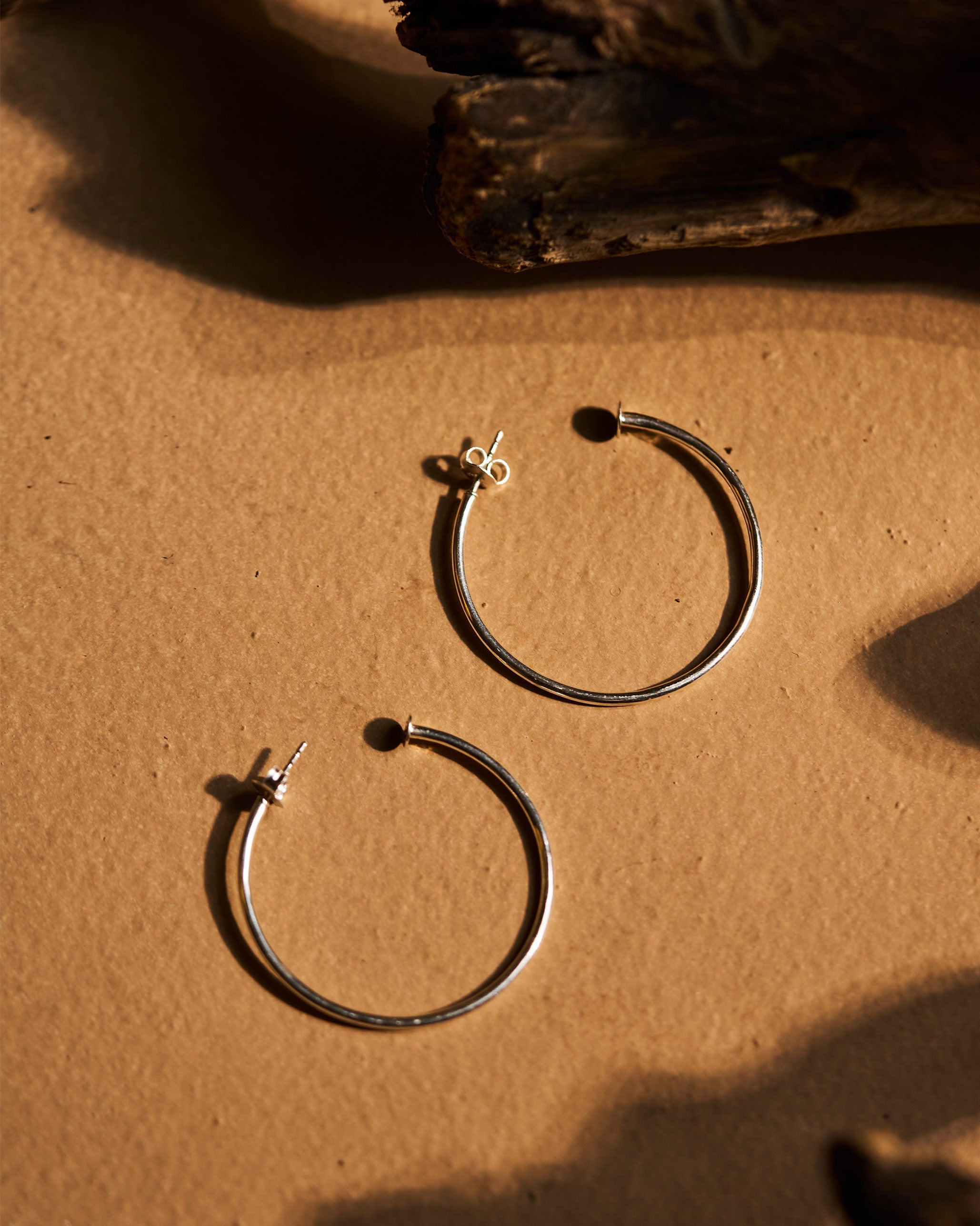 Hoops Earrings (Large) - Sterling Silver