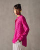 Mandarin Collar Top - Fuchsia