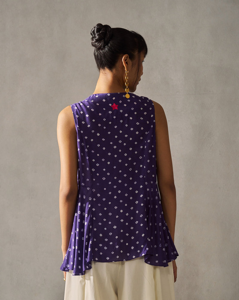 Swish Pintuck Top - Purple