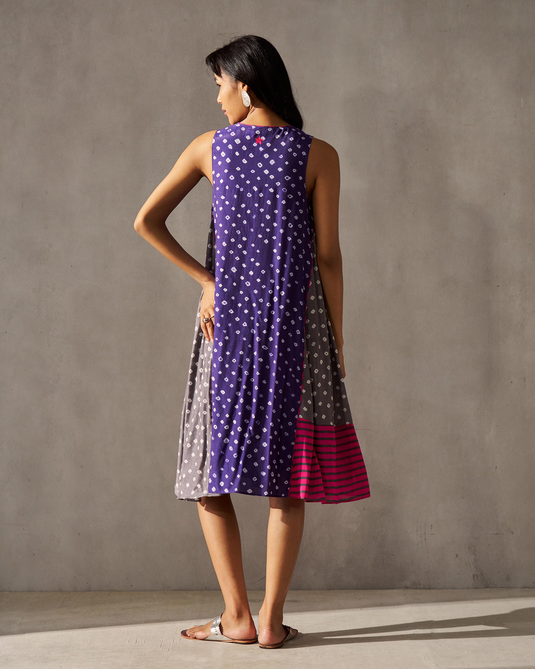 Flow Gusset Dress - Purple