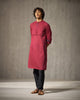 Tareef Kurta - Red & Purple Stripes