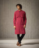 Tareef Kurta - Red & Purple Stripes