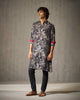 Astral Kurta - Black & Grey Print