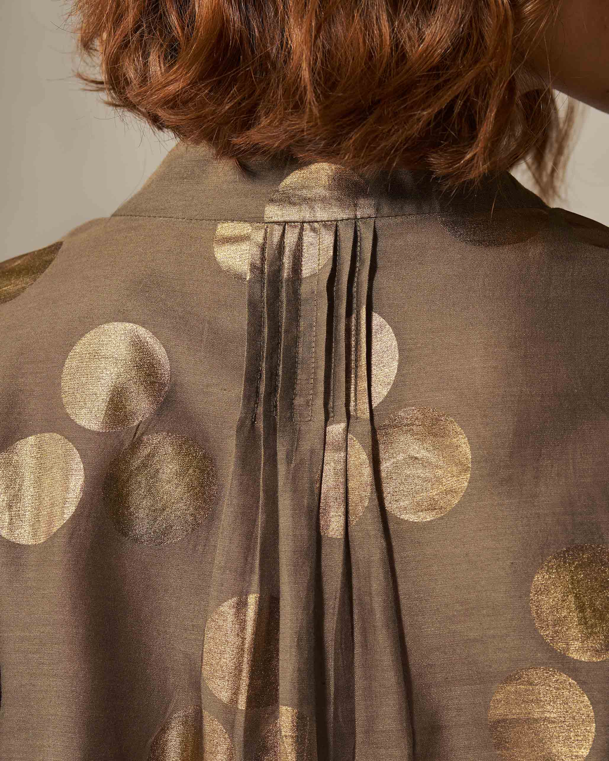 Tangier Top - Oak Brown Foil Print