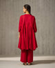 Gusset Long Kurta - Red