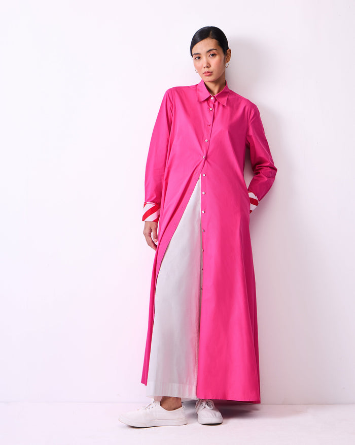 Pattaya Shirt Dress - Fuchsia