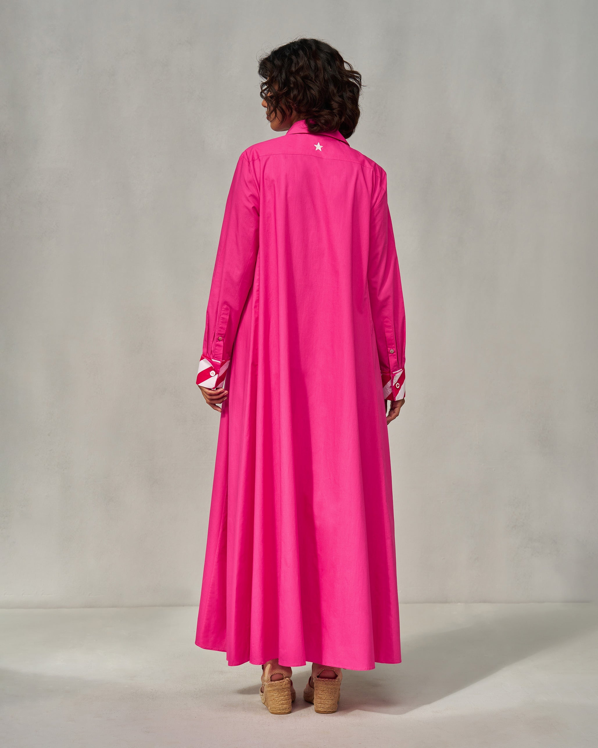 Pattaya Shirt Dress - Fuchsia