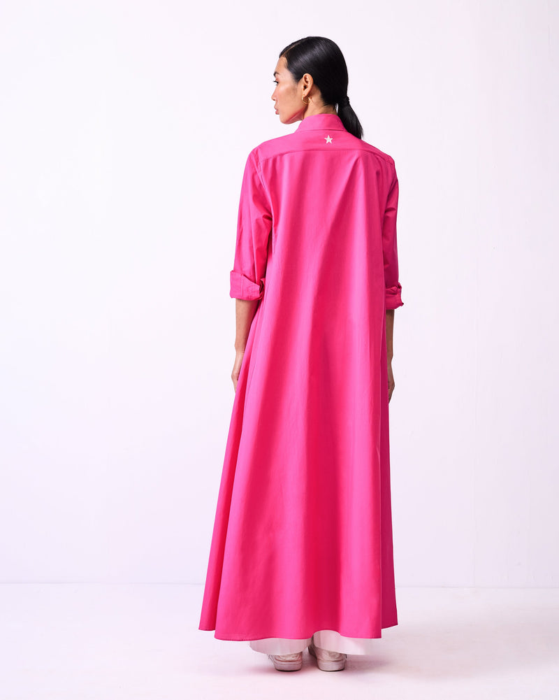 Pattaya Shirt Dress - Fuchsia