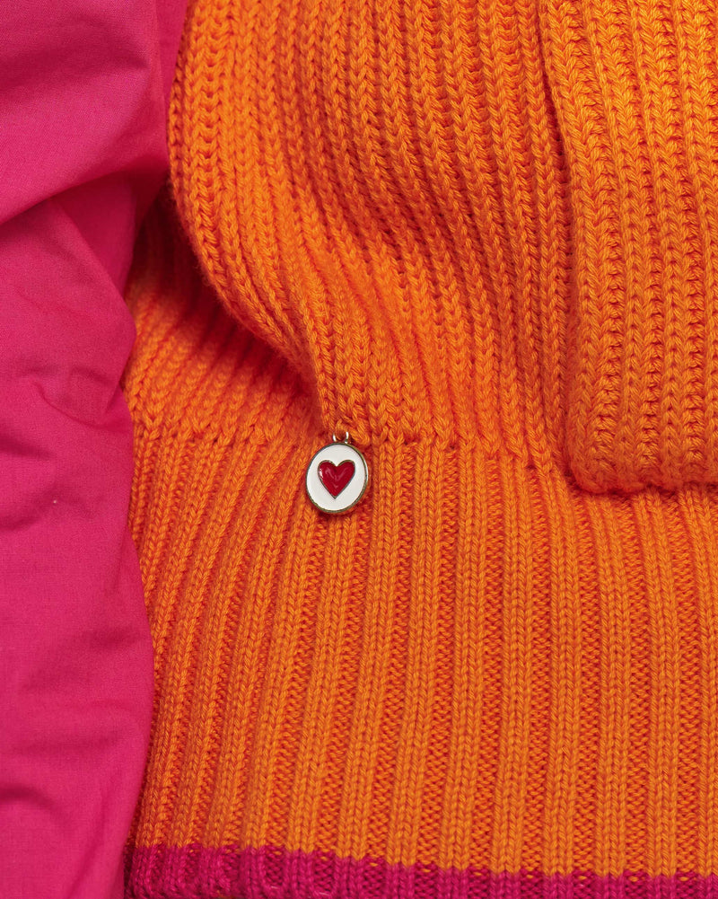 Lunar V-neck Sweater - Orange