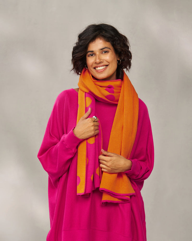 Victoria Boatneck Pullover - Fuchsia