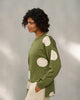 Polka Jumper - Olive & Oatmeal Polkas