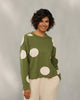 Polka Jumper - Olive & Oatmeal Polkas