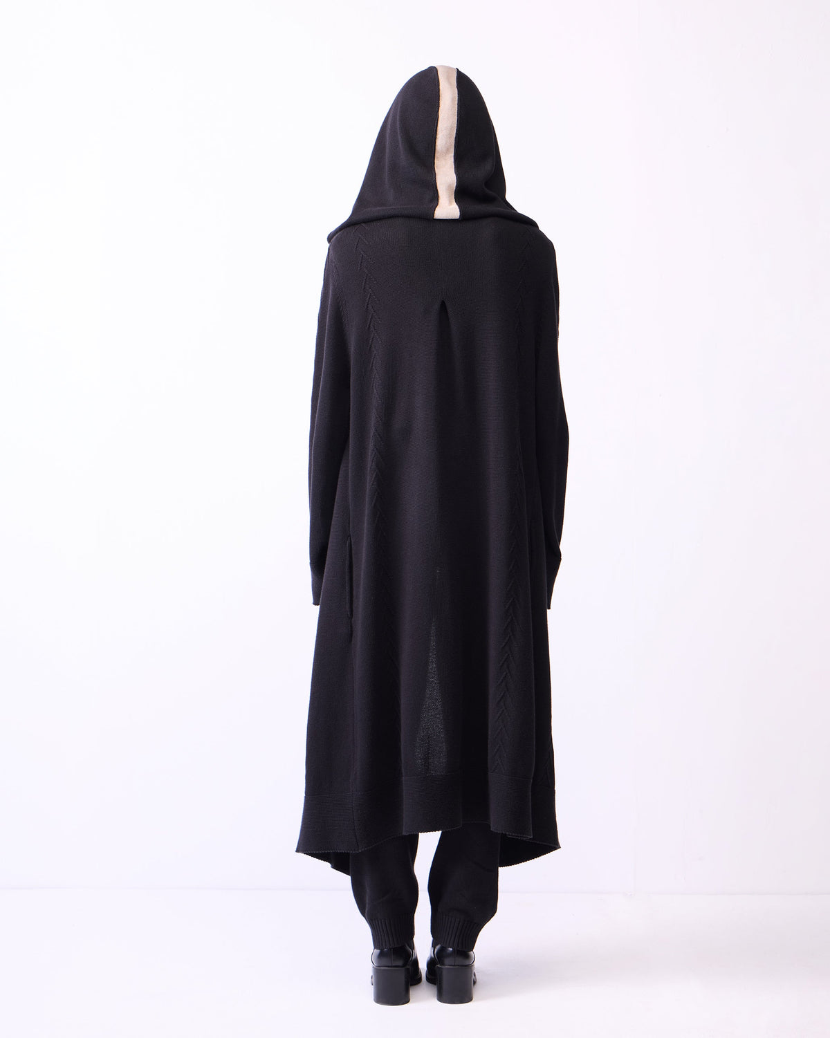 Hoodie Cardigan - Black