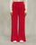 Ribbed Knit Trousers - Bright Red