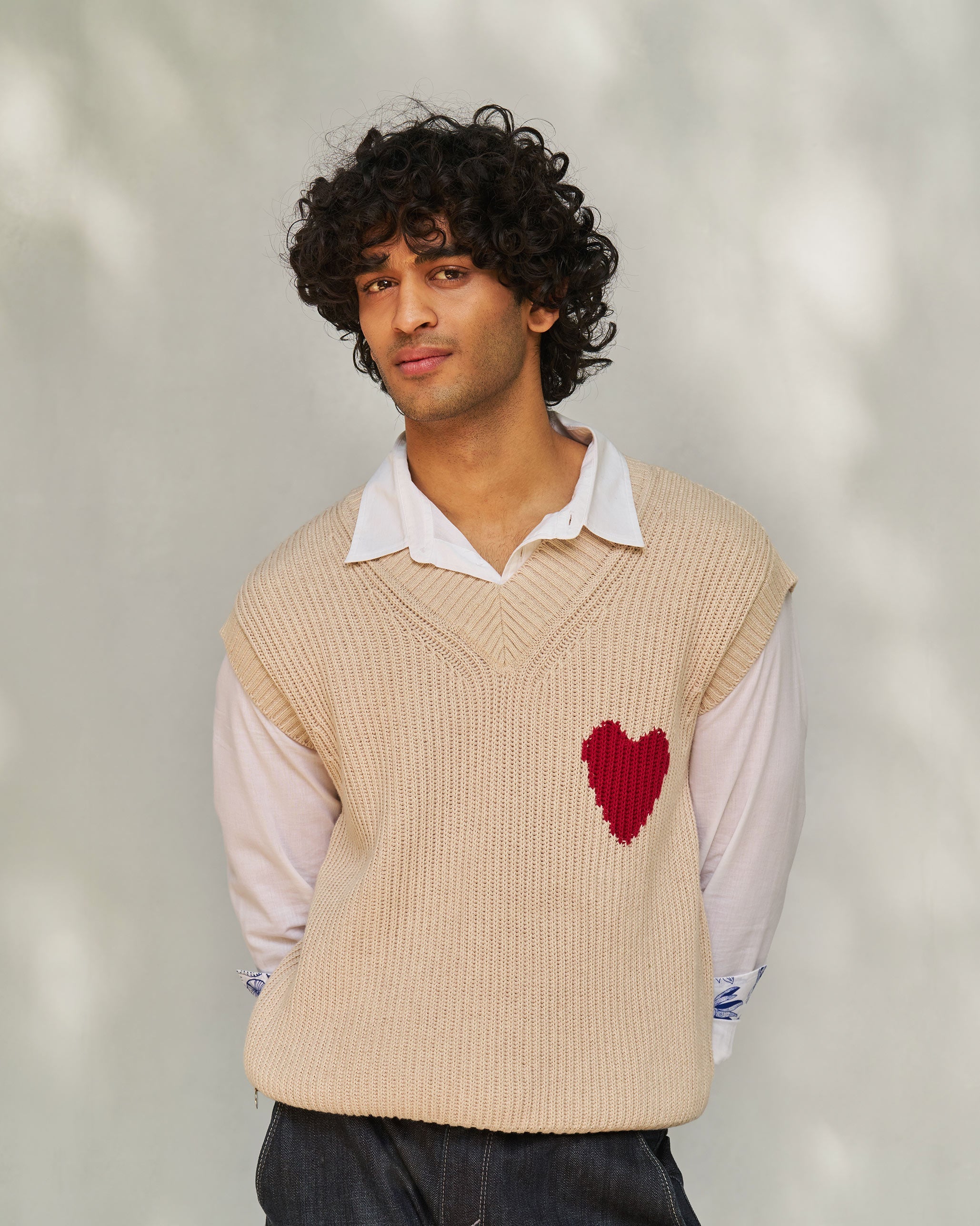 Yule V-neck Sweater - Oatmeal