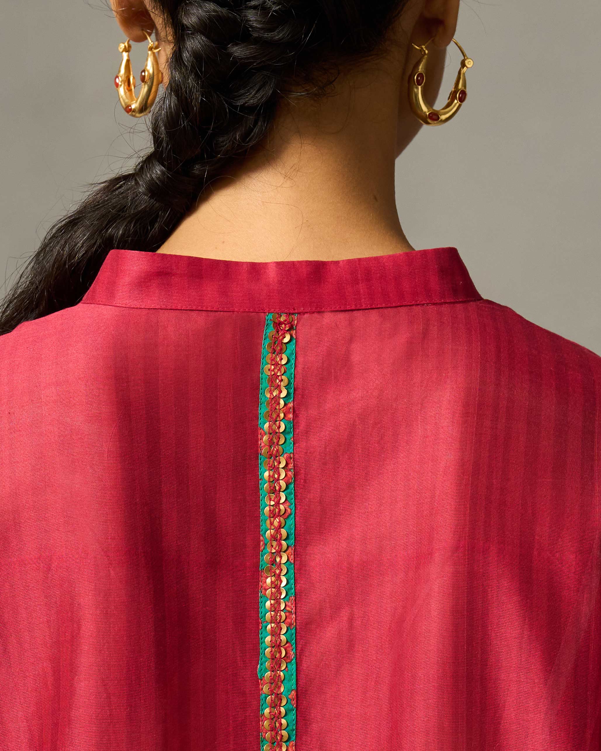 Souk Kurta - Red Stripes