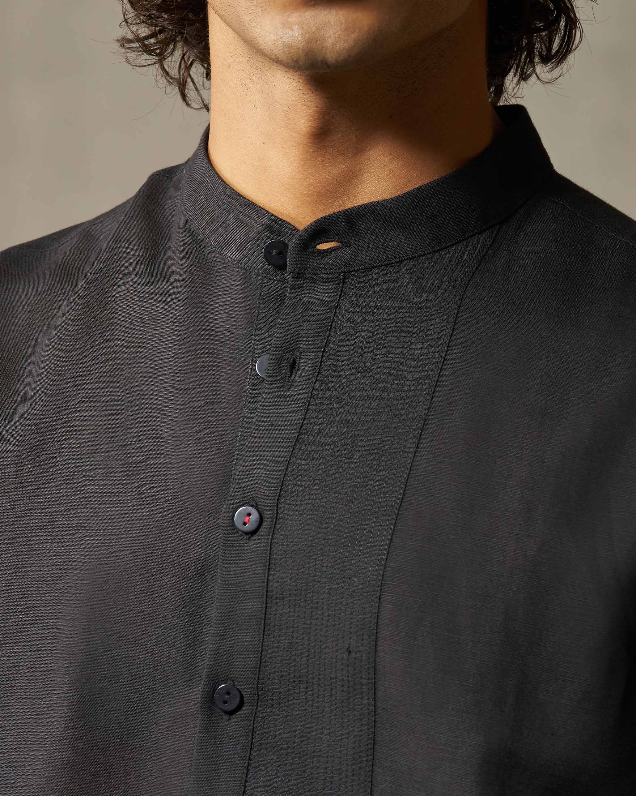 Crescent Kurta - Black