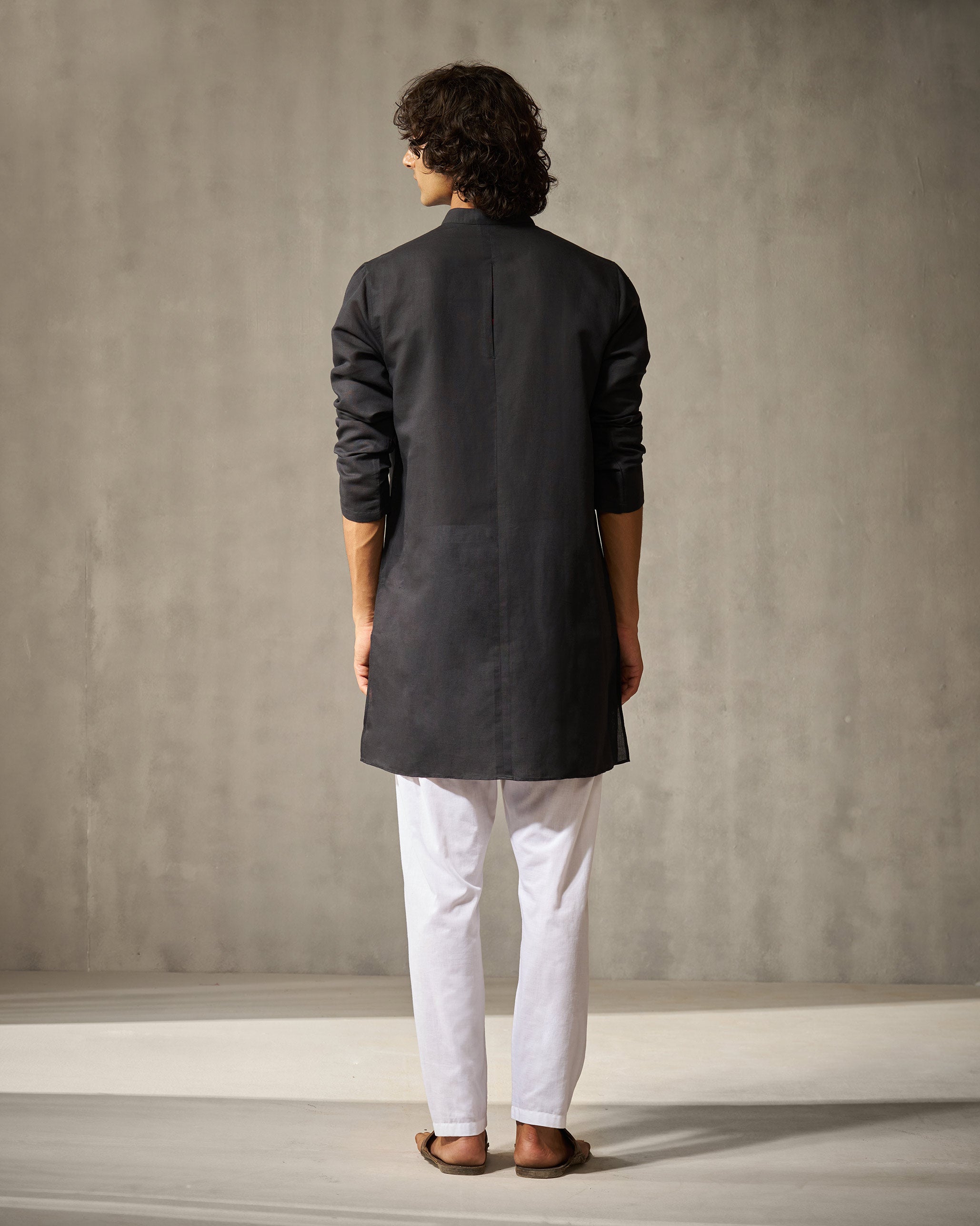 Crescent Kurta - Black