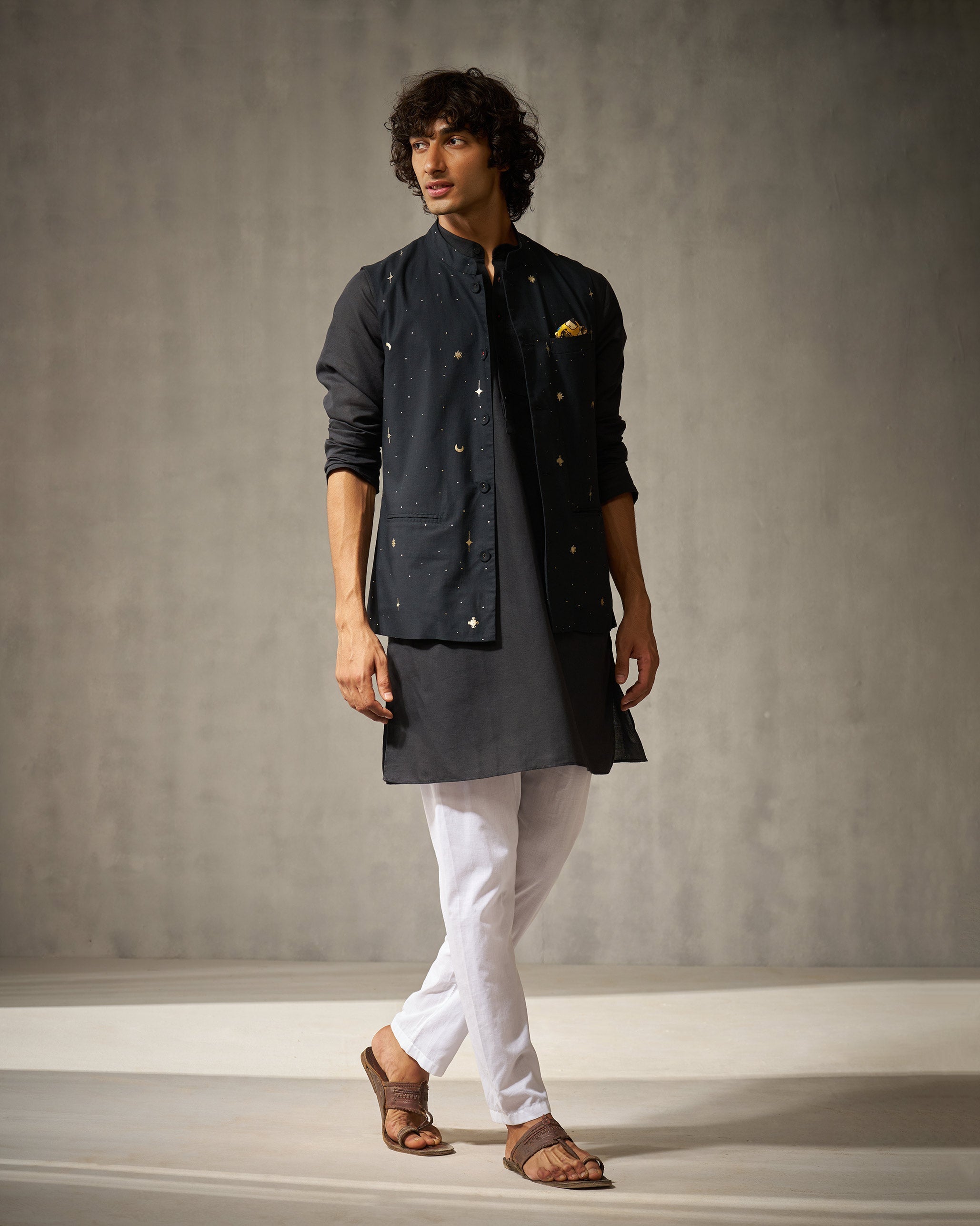 Crescent Kurta - Black