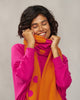 Polka Party Scarf - Orange & Fuchsia