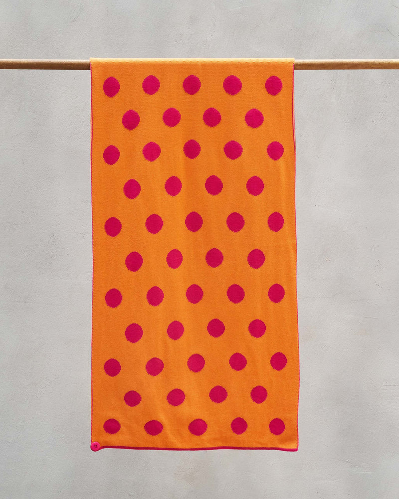 Polka Party Scarf - Orange & Fuchsia