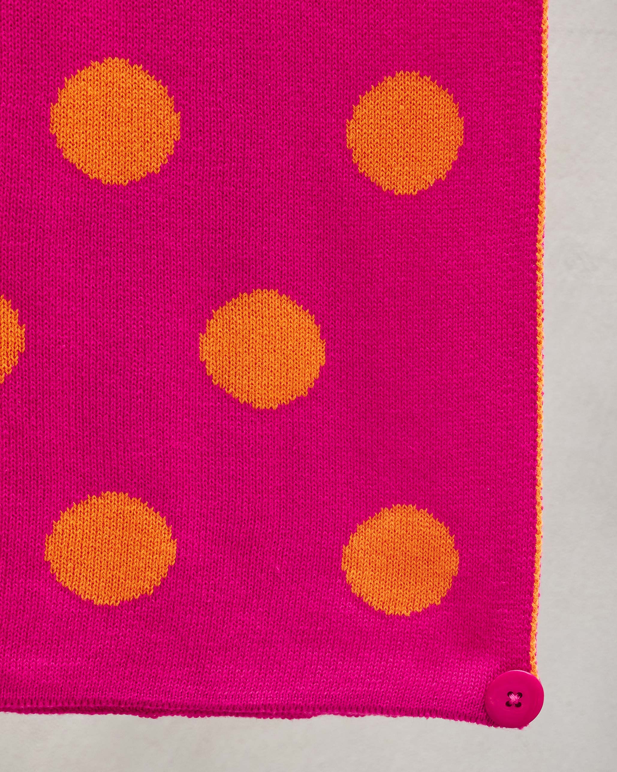 Polka Party Scarf - Orange & Fuchsia