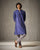 Neckband Kurta - Navy Embroidery