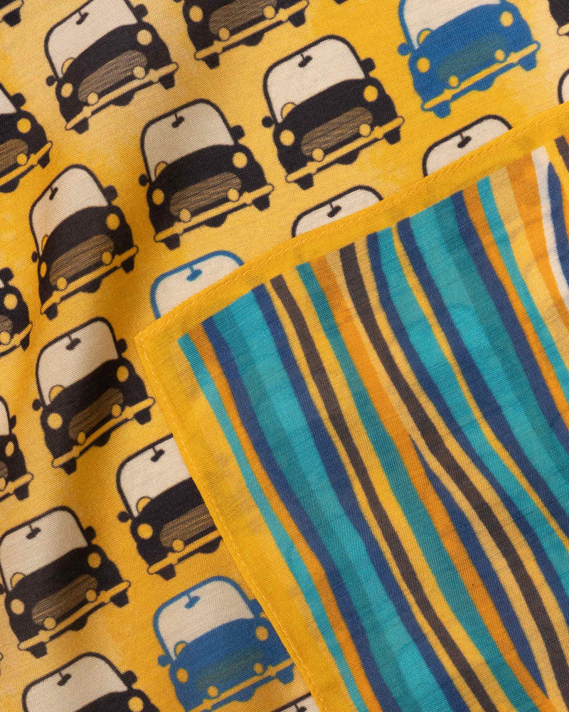 Gypsy Pocket Squares - Blue & Yellow