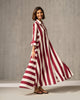 Pattaya Shirt Dress - Red & Ivory Stripes