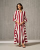 Pattaya Shirt Dress - Red & Ivory Stripes