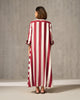 Pattaya Shirt Dress - Red & Ivory Stripes