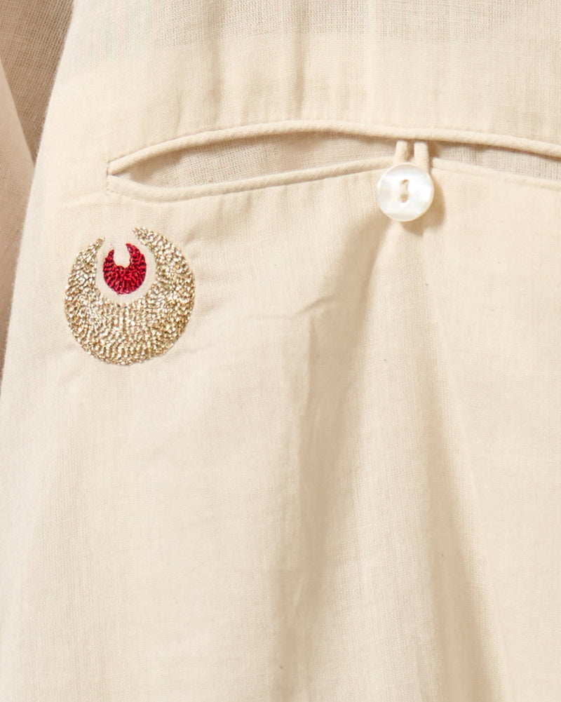 Fez Pintuck Kurta - Ivory