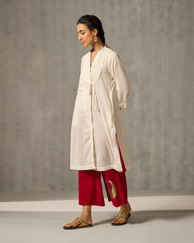 Fez Pintuck Kurta - Ivory