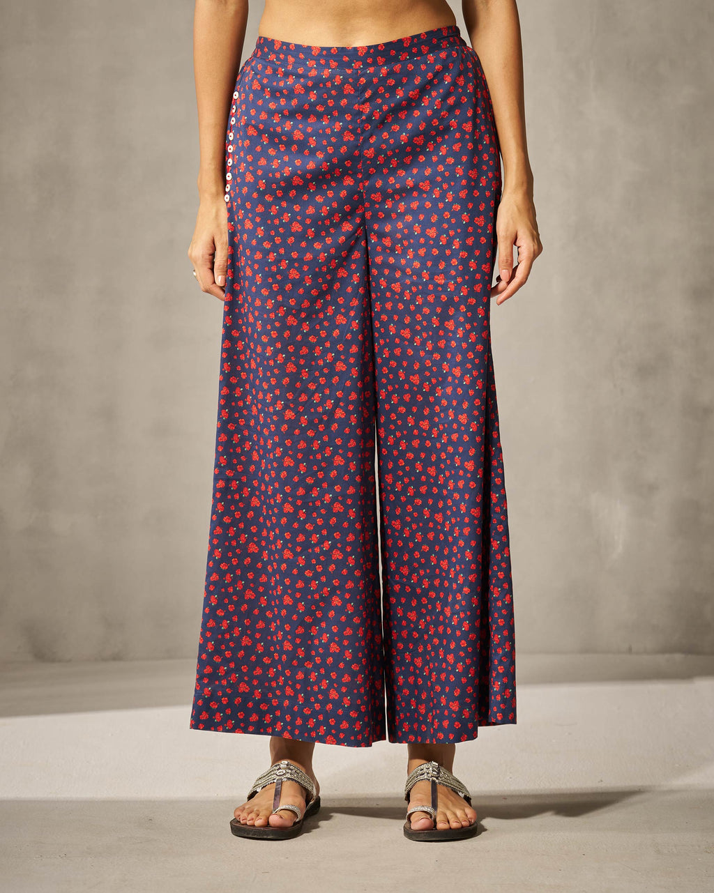 Basic Pyjamas - Navy & Red Print – Nicobar Global